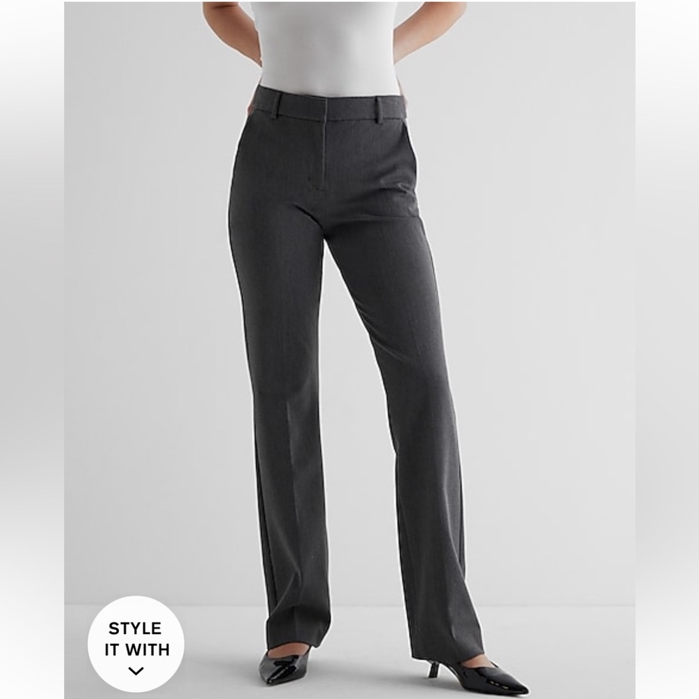 NWT Express columnist slim pant, dark grey size 6 short
